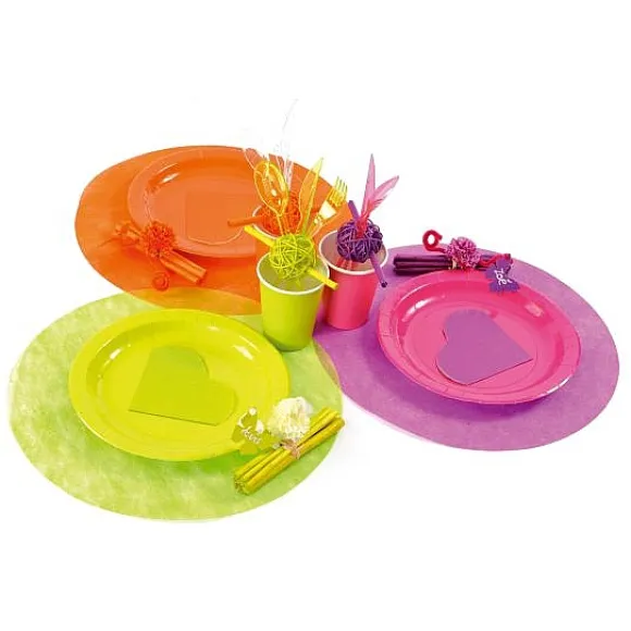 Set De Table Mariage Rond Bleu Marine X 10 Pi Ces