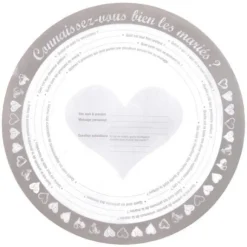 Set De Table Original Question D'Amour Sur Les Mari S X 10 Pi Ces