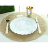 Set De Table Rond En Vrai Jute Naturel X 10 Pi Ces