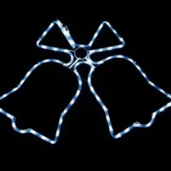 Silhouette De Noel Cloche Lumineuse Blanche