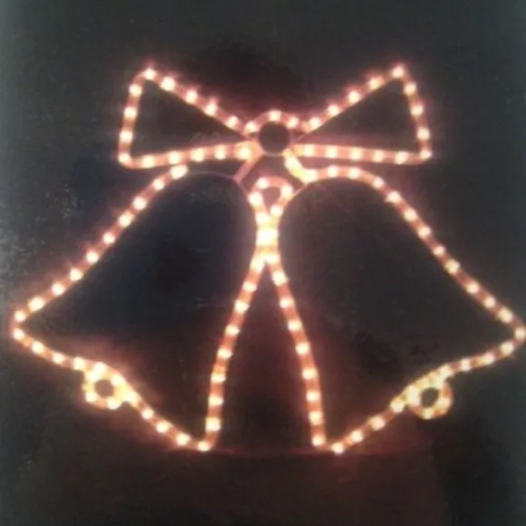 Silhouette De Noel Cloche Lumineuse Blanche