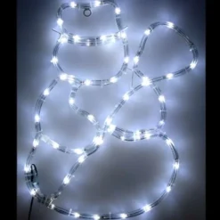 Silhouette De Noel Du Bonhomme De Neige Lumineux