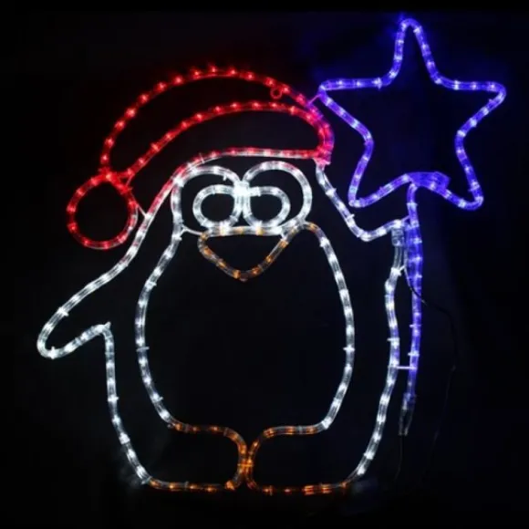 Silhouette De Noel Lumineuse Pingouin