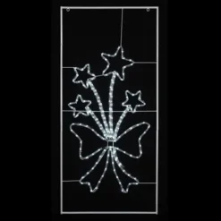 Silhouette De Noel Noeud Papillon G Ant Avec Etoiles 168Led Blanc Froid