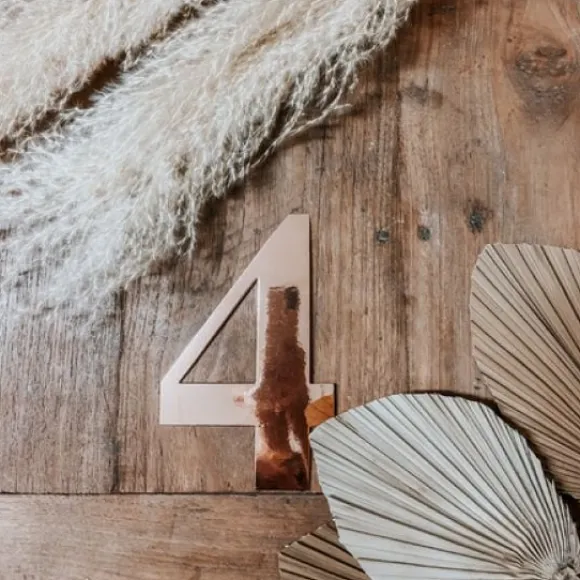 Sticker Chiffre 4 Rose Gold