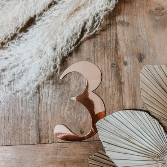 Sticker Chiffre 3 Rose Gold