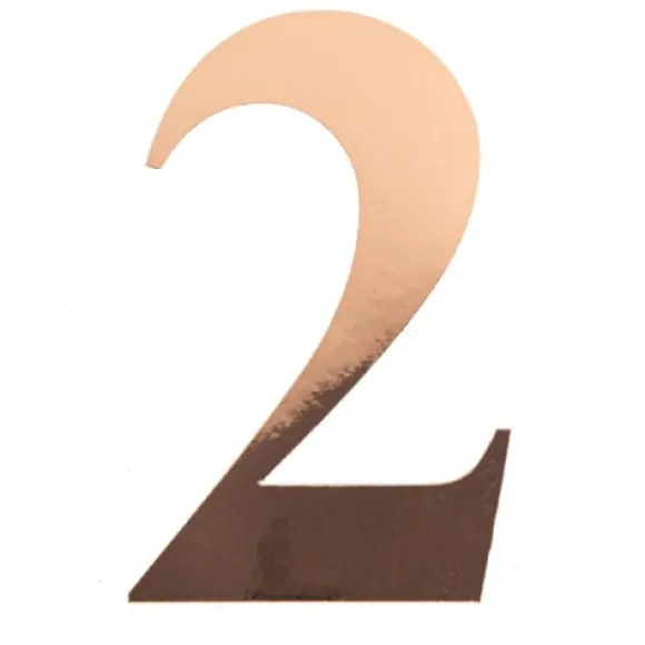 Sticker Chiffre 2 Rose Gold