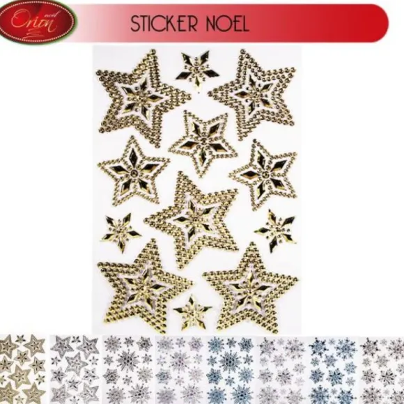 Sticker De Noel Etoiles Flocons Pour Vitrine