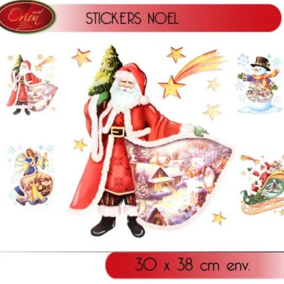 Sticker De Noel Pour Fenêtre Personnages Paillet S