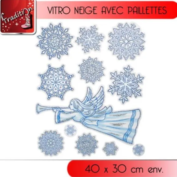 Sticker De Noel Vitrostatique Flocons De Neige