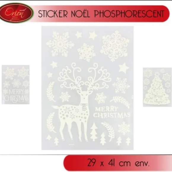 Sticker Noel Phosphorescent 29X41Cm