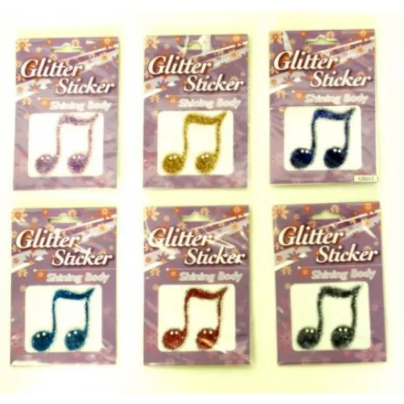 Sticker Note De Musique Glitter Assortis