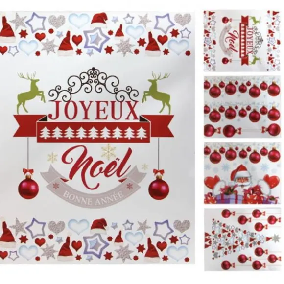 Sticker Vitro Statique Boule De Noel Brillante