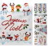 Sticker Vitro Statique Personnages De Noel