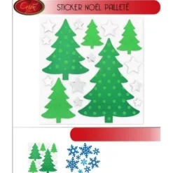 Sticker Vitrostatique De Noel Paillet