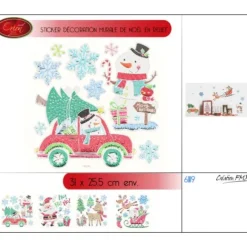 Stickers De Noel Multicolore Avec Relief