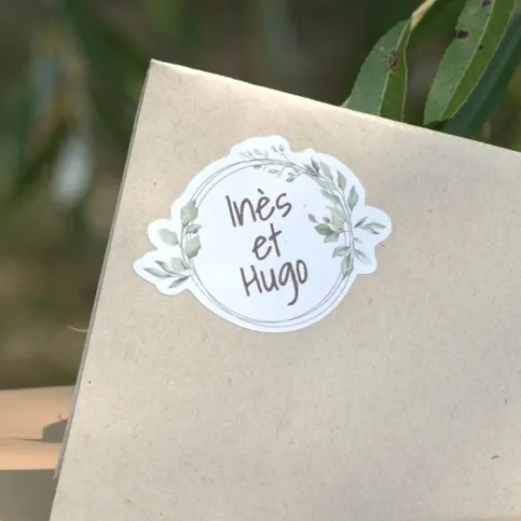 Stickers Marque Place Autocollant Mariage O Bonheur 5 Cm X 16 Pi Ces