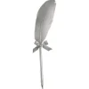 Stylo Avec Plume Argent Pour Livre D'Or