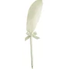Stylo Avec Plume Ecru Pour Livre D'Or