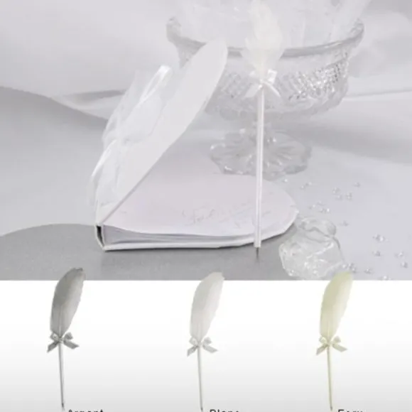 Stylo Avec Plume Pour Livre D'Or
