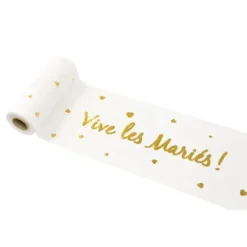 Sur Chemin De Table Vive Les Mari S Or