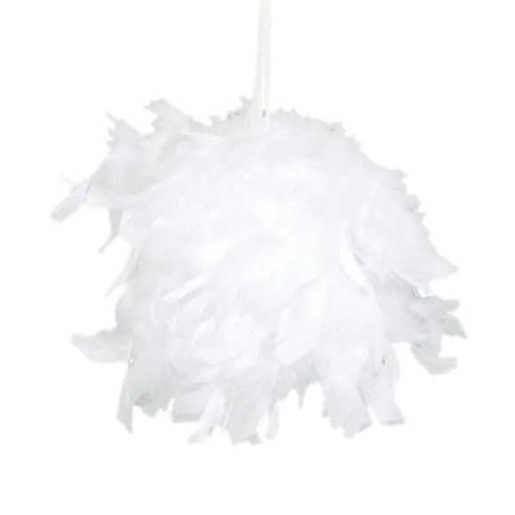 Suspension Boule Plume 10 Cm