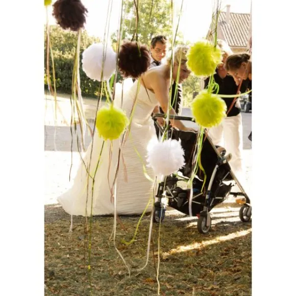 Suspension Boule Plume 10 Cm