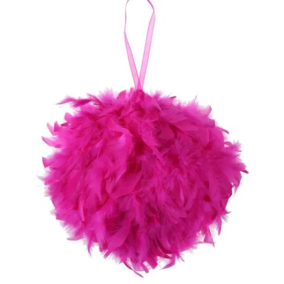 Suspension Boule Plume 10 Cm