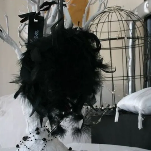 Suspension Boule Plume 10 Cm