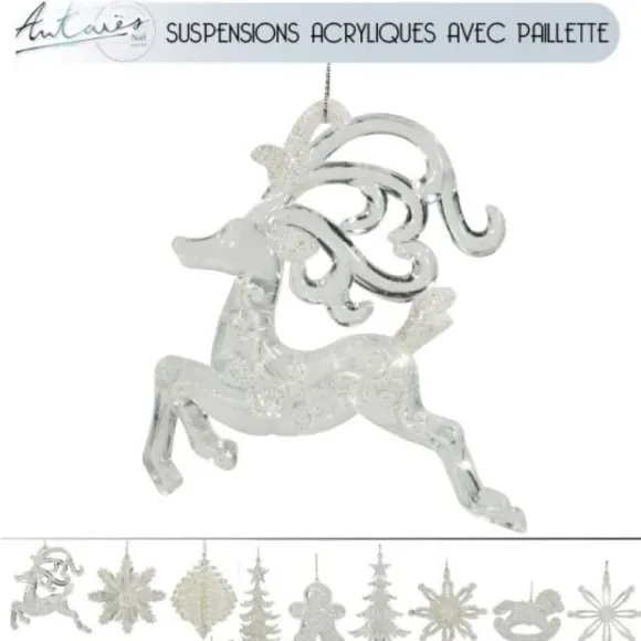 Suspension De Noel Acrylique Paillet