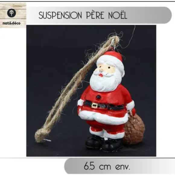 Suspension De Noel Bois Pere Noel