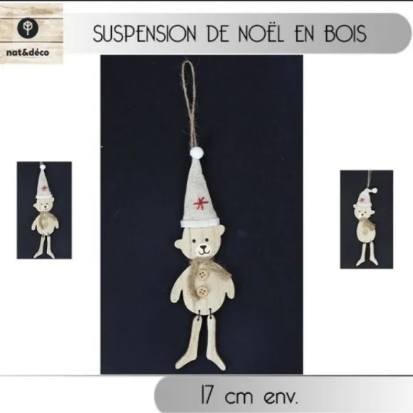 Suspension De Noel Bois Petit Gar On