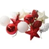 Suspension De Sapin De Noel Blanche Et Rouge X 12 Pi Ces