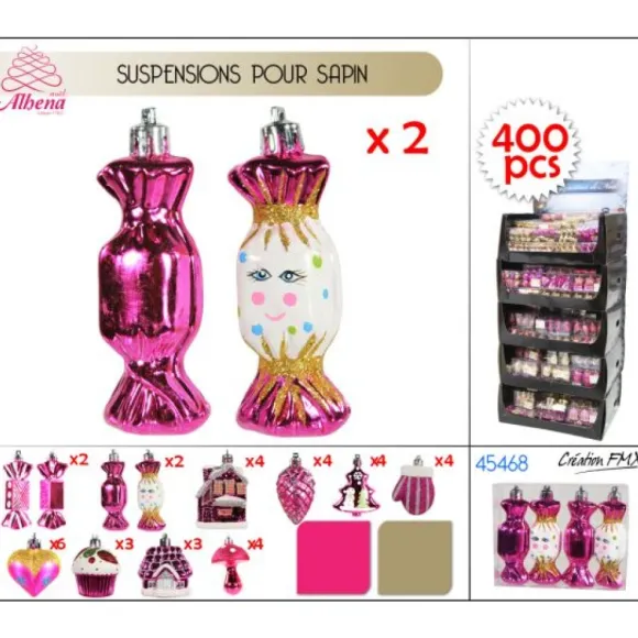 Suspension De Sapin Noel Or Athena X 4 Pi Ces