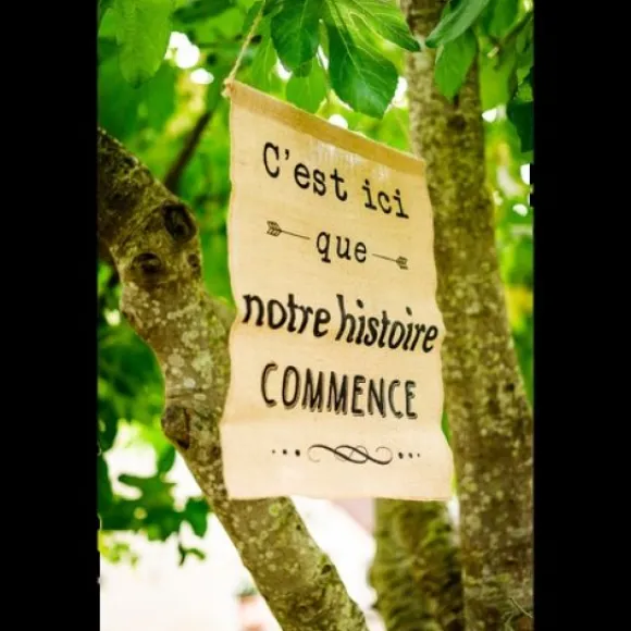 Suspension Jute C'Est Ici Que Notre Histoire Commence