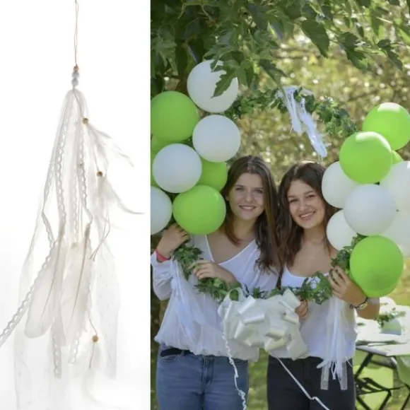 Suspension Mariage Plume Blanche