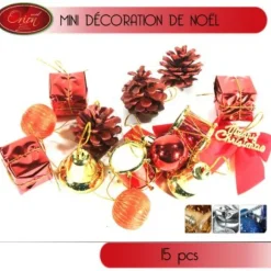 Suspension Sapin De Noel Assortis X 15 Pi Ces