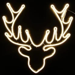 T Te De Renne Tube Lumineux Neon Blanc Chaud