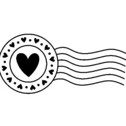 Tampon Bois Cachet Petits Coeurs