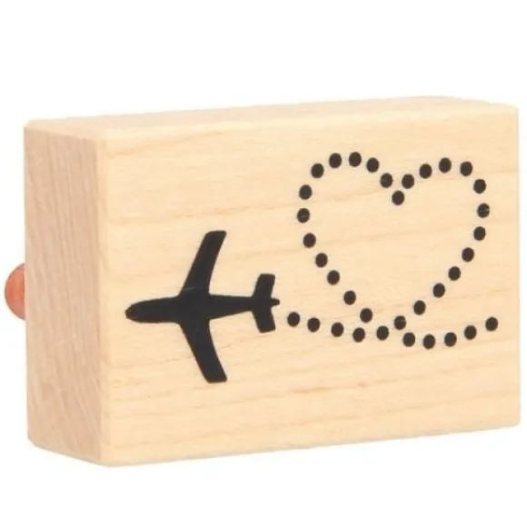 Tampon Bois Coeur Avion