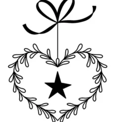 Tampon Bois Coeur Et Etoile