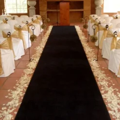 Tapis D'Eglise Mariage Noir 15 M Tres