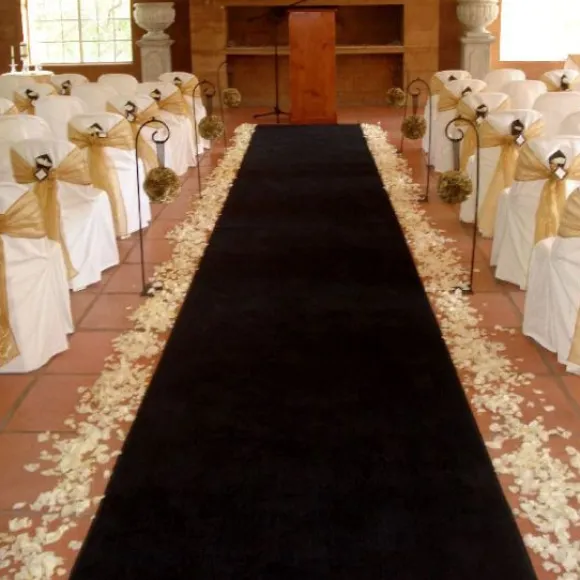Tapis D'Eglise Mariage Noir 15 M Tres