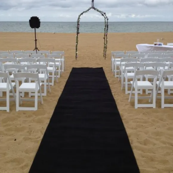 Tapis D'Eglise Mariage Noir 15 M Tres