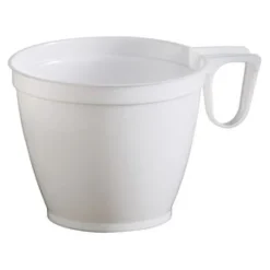 Tasse Caf En Plastique Blanc R Utilisables X 50 Pi Ces