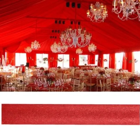 Tenture De Salle Paillet Rouge X 12 M Tres