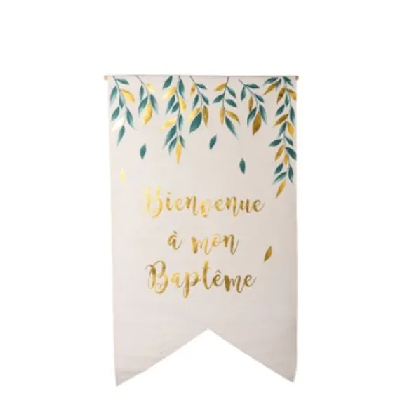 Tenture Lin Bienvenue A Mon Bapt Me