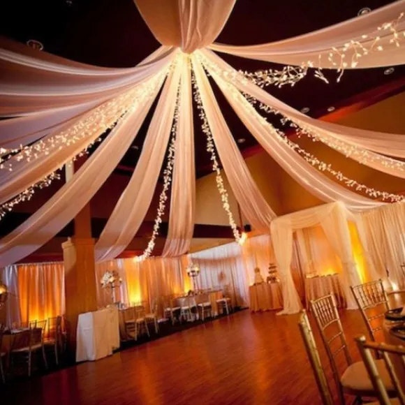 Tenture Mariage 100 M Tres Blanche