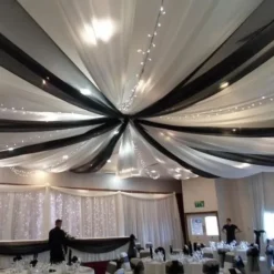 Tenture Mariage En Tulle Noire 75Cm X 12 M Tres