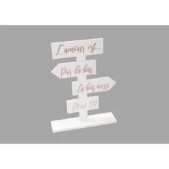 Totem Deco De Table Rose Gold L'Amour Est Par La